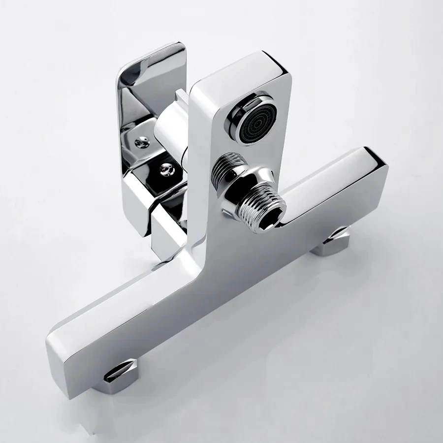 Bathtub Exposed Wall Mounted Bath Shower Faucet