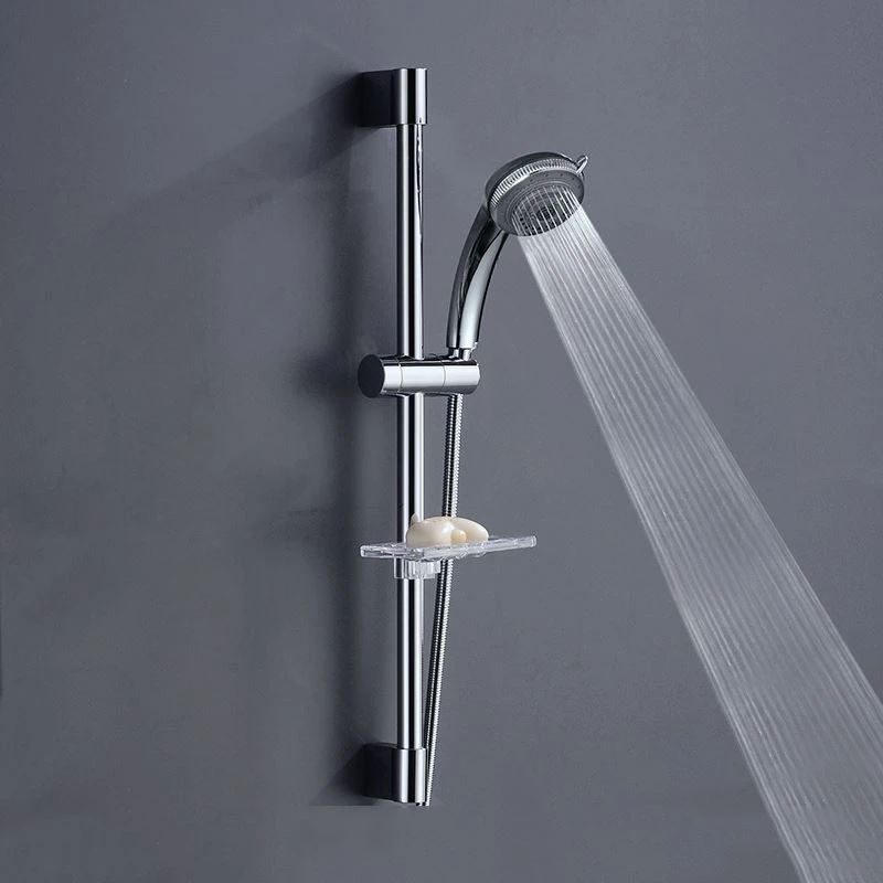 Shower Slide Bar With Soap Dish
