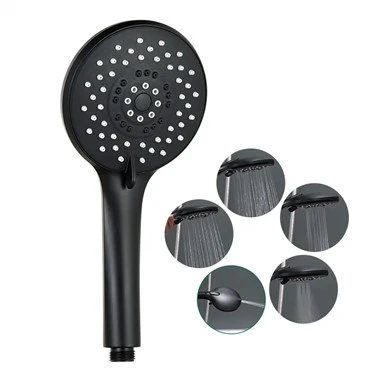 Matte Black Shower Head With Hydro Jet