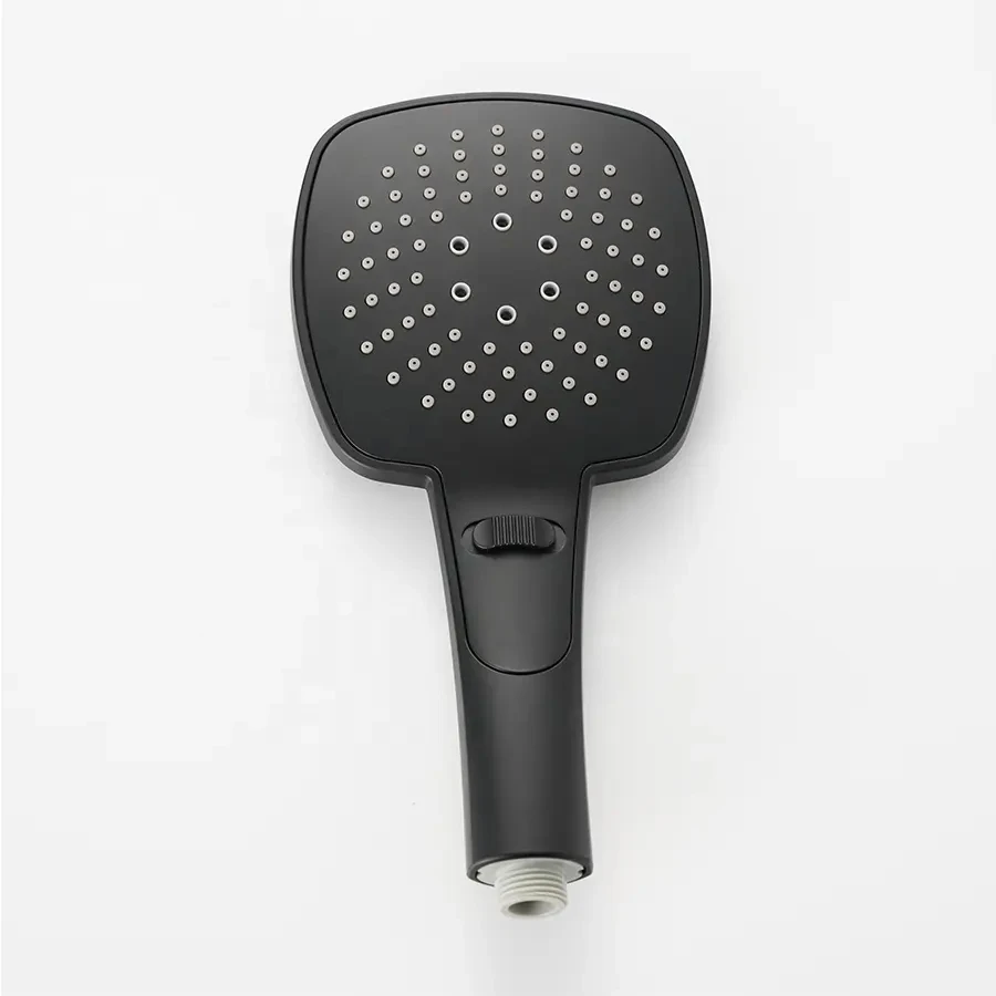 Square Handheld Black Shower Head